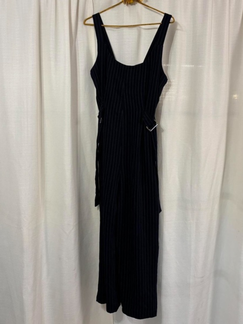Topshop  Navy Pinstripe Jumpsuit